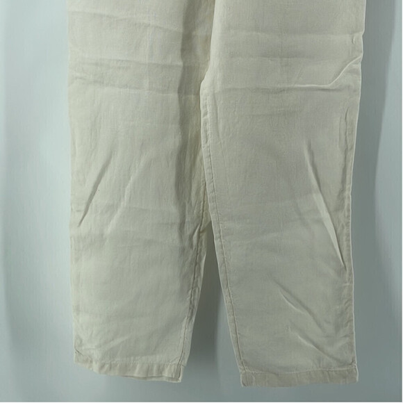 Mng 100% linen pants cream Color vacation light weight sz xs - Picture 7 of 9